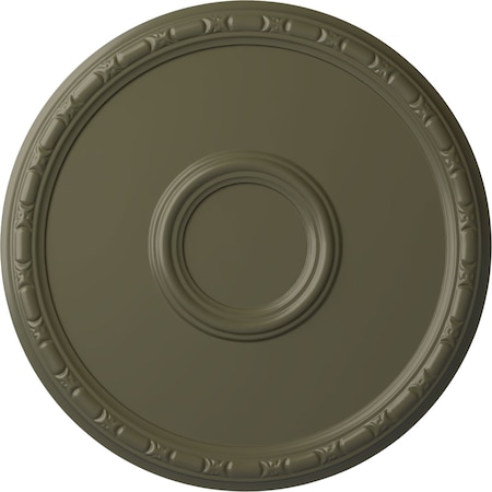 Ekena Millwork Odessa Bead & Barrel Ceiling Medallion (Fits Canopies up to 5"), 19 3/4"OD x 1 3/8"P, Painted Turtle CM20ODPTF